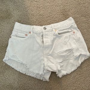 White free people Jean shorts